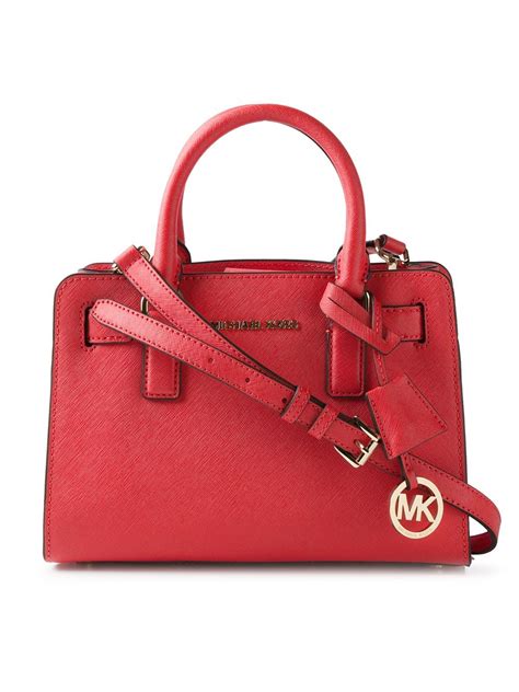 michael kors red mini bags.